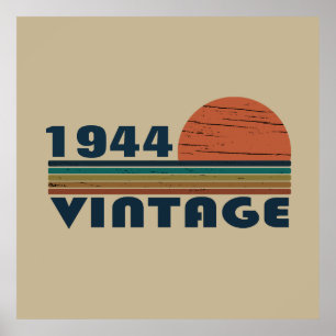 Personalised eighty vintage 80th birthday party poster