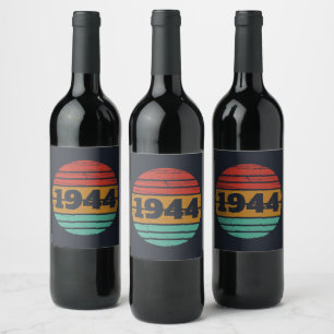 Personalised eighty vintage 80th birthday party wine label