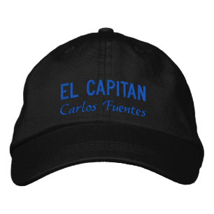 Personalised El Capitan Spanish Blue Fishing Embroidered Hat