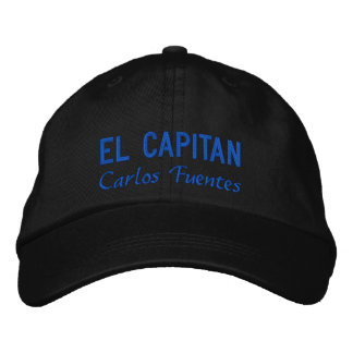 Personalised El Capitan Spanish Blue Fishing Embroidered Hat