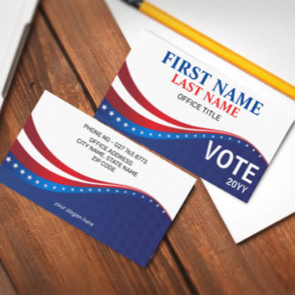 Personalised Election Campaign Business Card