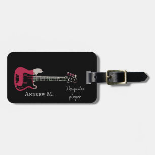Personalised Electric-guitar / guitarist travel Luggage Tag