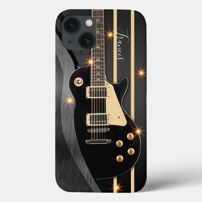 Personalised Electric Guitar With Custom Name Case-Mate iPhone Case (Back)