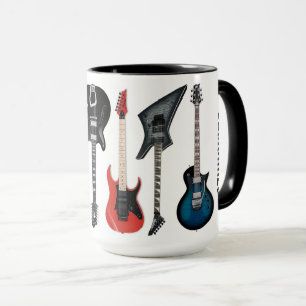 Personalised Electric Guitars White Mug