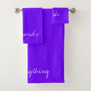 Personalised Electric Indigo Blue Bath Towel Set