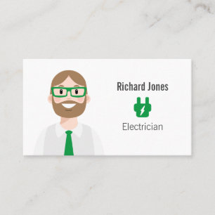 Personalised Electrician Avatar Business Card