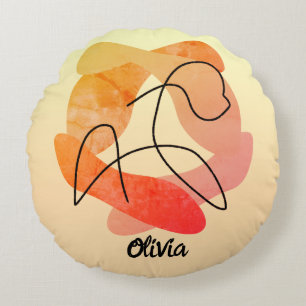 Personalised Elegance and Essence of a Free Horse  Round Cushion