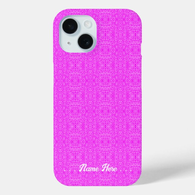 Personalised Elegant Abstract Pink Pattern Case-Mate iPhone Case (Back)