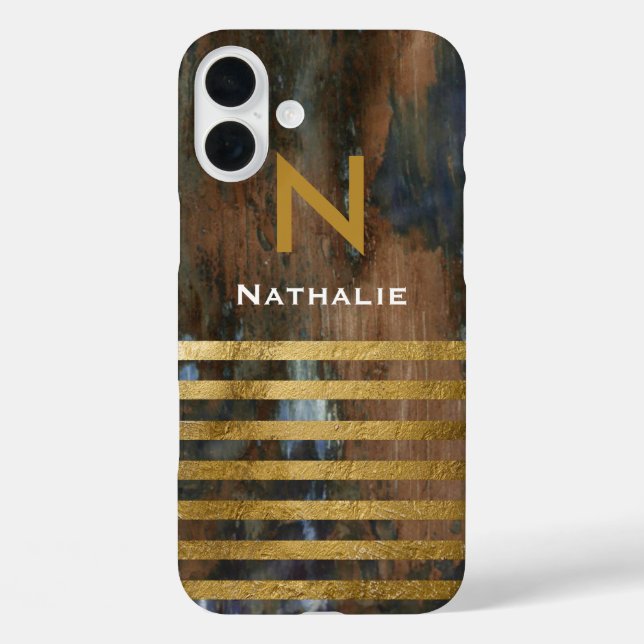 personalised elegant and chic stylish monogram Case-Mate iPhone case (Back)