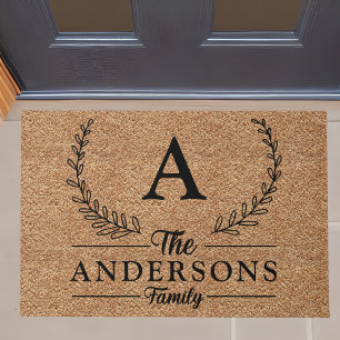 Personalised Elegant and Classy Family Name Doormat