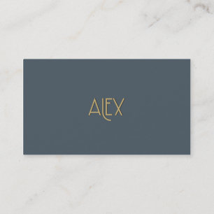 Personalised Elegant Art Deco Gold Alex Business Card