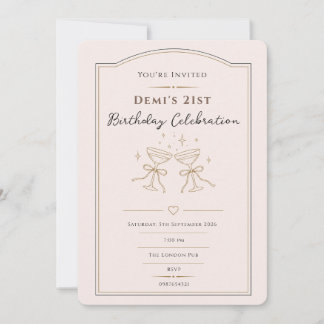Personalised Elegant Birthday Party Invitation