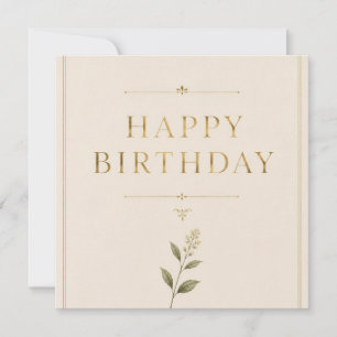 Personalised Elegant Birthday with Antique Gold  Save The Date