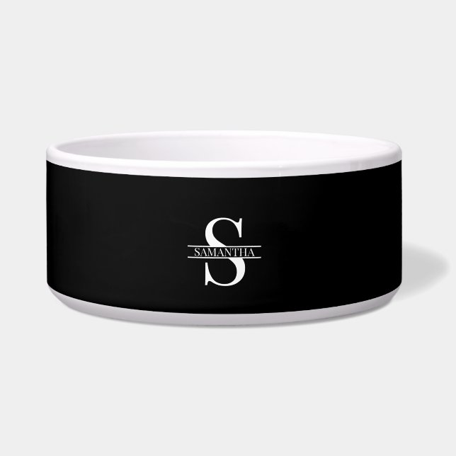 Personalised Elegant Black and White Monogram Name (Front)