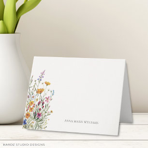  Personalised Elegant Boho Chic Folded Note Card