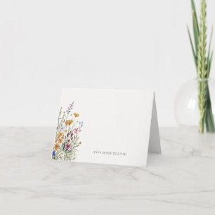  Personalised Elegant Boho Chic Folded Note Card