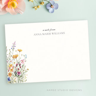 Personalised Elegant Boho Chic Note Card
