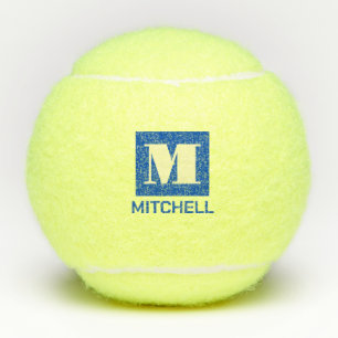 Personalised Elegant Bold Initial Monogram Name Tennis Balls