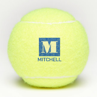 Personalised Elegant Bold Initial Monogram Name Tennis Balls