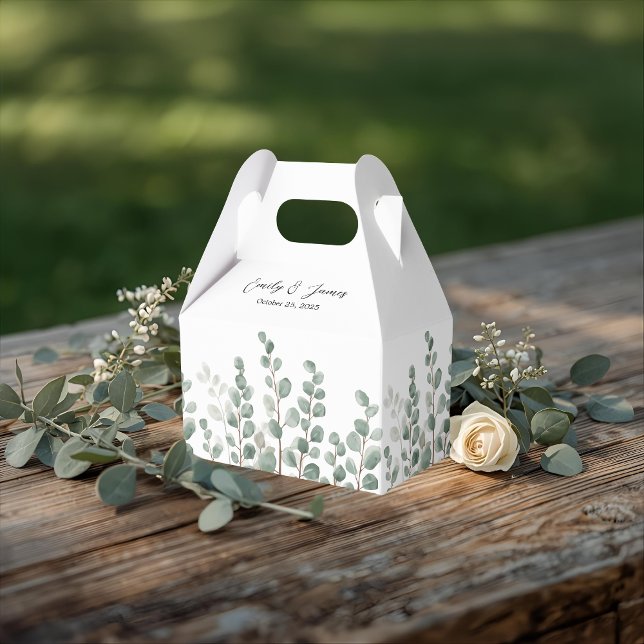 Personalised Elegant Botanical Wedding Favour Box (Creator Uploaded)