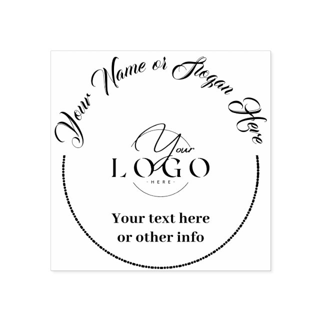 Personalised Elegant Business Logo | Company Name  Rubber Stamp (Imprint)