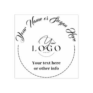 Personalised Elegant Business Logo Company Name Rubber Stamp