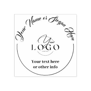 Personalised Elegant Business Logo Company Name Rubber Stamp