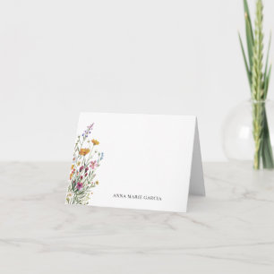 Personalised Elegant Chic Floral Note Card