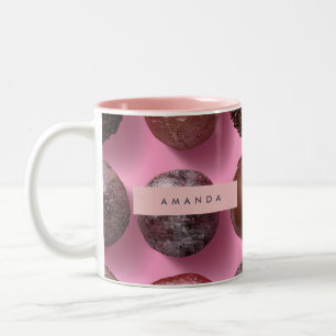Personalised Elegant Chocolate Truffle  Two-Tone Coffee Mug