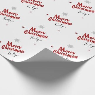 Personalised Elegant Christmas Name Wrapping Paper