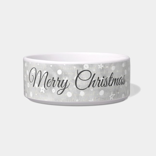 Personalised Elegant Christmas Pattern Bowl (Front)