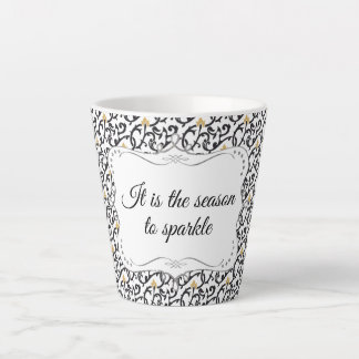 Personalised Elegant Christmas Pattern Latte Mug