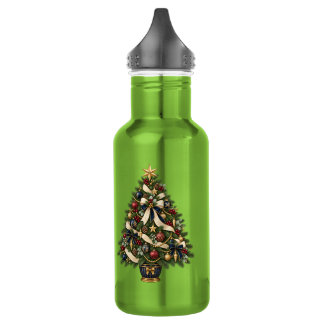 Personalised Elegant Christmas Tree 532 Ml Water Bottle