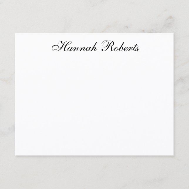 Personalised Elegant Classic Calligraphy Script Card (Front)