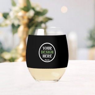 Personalised, Elegant, Classic, Wedding Gifts Stemless Wine Glass