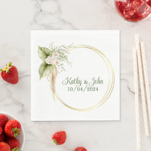 Personalised elegant cocktail party napkins