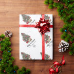 Personalised Elegant Corporate Logo Christmas Tree Wrapping Paper<br><div class="desc">Wrapping Paper gorgeous watercolor Christmas pine tree,  personalised with your company name,  brand,  and logo.</div>