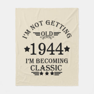 Personalised elegant eighty vintage 80th birthday  fleece blanket