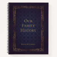 Personalised Elegant Family History Notebook