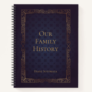 Personalised Elegant Family History Notebook