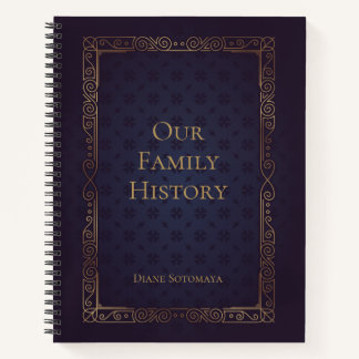 Personalised Elegant Family History Notebook