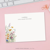 Personalised Elegant Floral Note Card