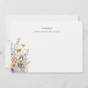 Personalised Elegant Floral Note Card