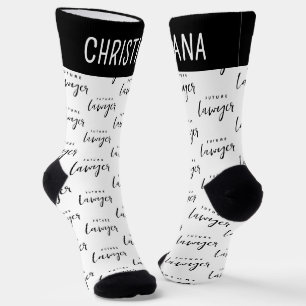 Personalised Elegant Future Lawyer Socks