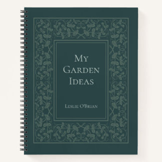 Personalised Elegant Garden Ideas Notebook