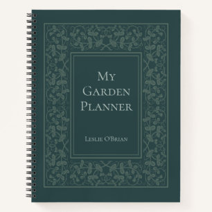 Personalised Elegant Garden Planner Notebook