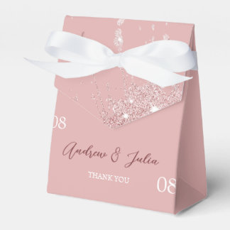Personalised Elegant Glitter Monogram Favour Box