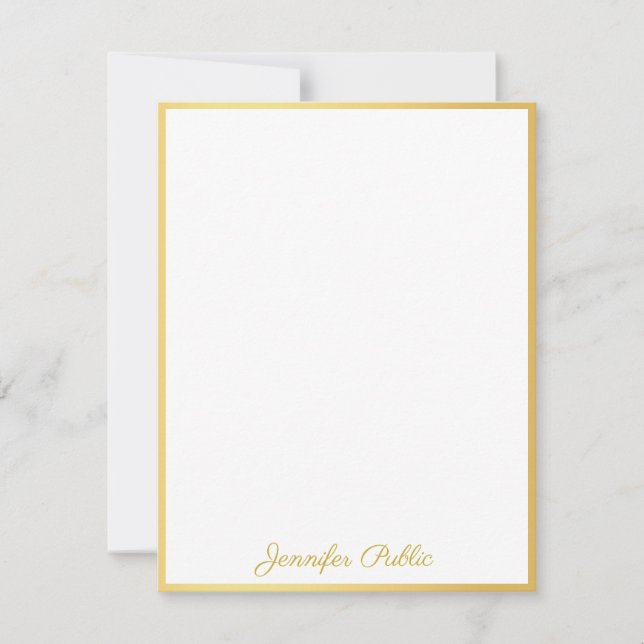 Personalised Elegant Gold Hand Script Template (Front)