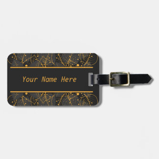 Personalised Elegant Gold Leaf Luggage Tag