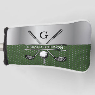Personalised Elegant Golf Monogram Design Head Cover